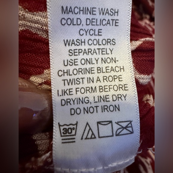 Woman Within Rayon Burgundy Floral Maxi Dress size 3X -GUC - Picture 6 of 8